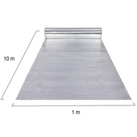 IDMarket - Kit di isolamento termico bifacciale in alluminio a bolle d'aria da 10m² per superfici multiple + adesivo