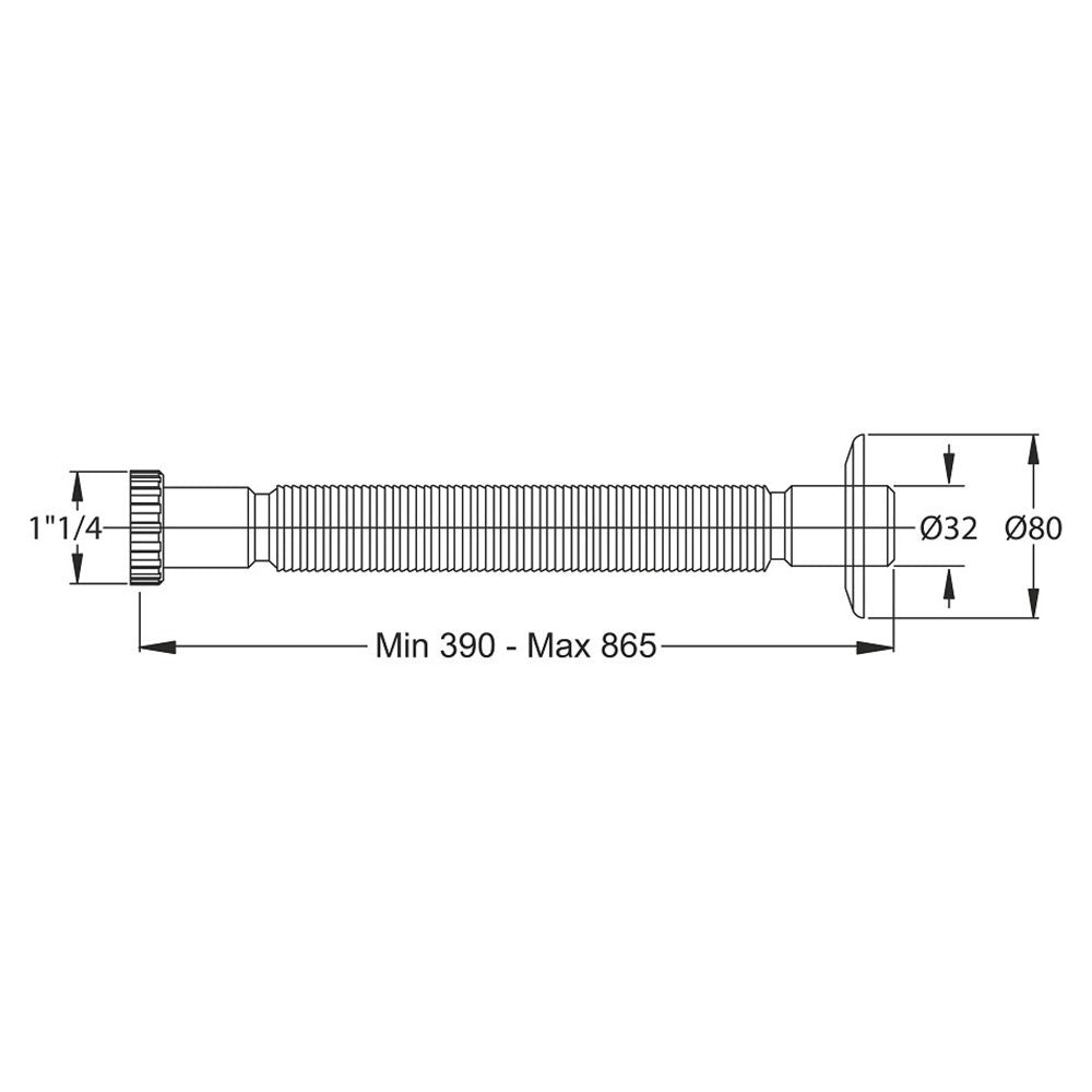 Kit di scarico per lavatoio in ceramica con sifone e piletta in ottone