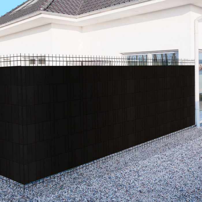 IDMarket - Kit di stecche orizzontali nere flessibili in PVC 35 M