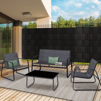 IDMarket - Kit di stecche orizzontali nere flessibili in PVC 35 M