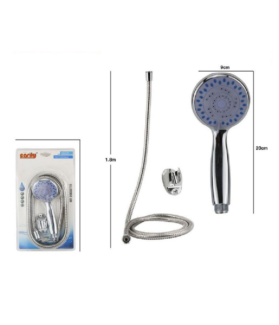 Kit Doccetta Bagno Doccino Soffione Doccia Con Laccio 1,8 Mt Tondo Staffa 69057         