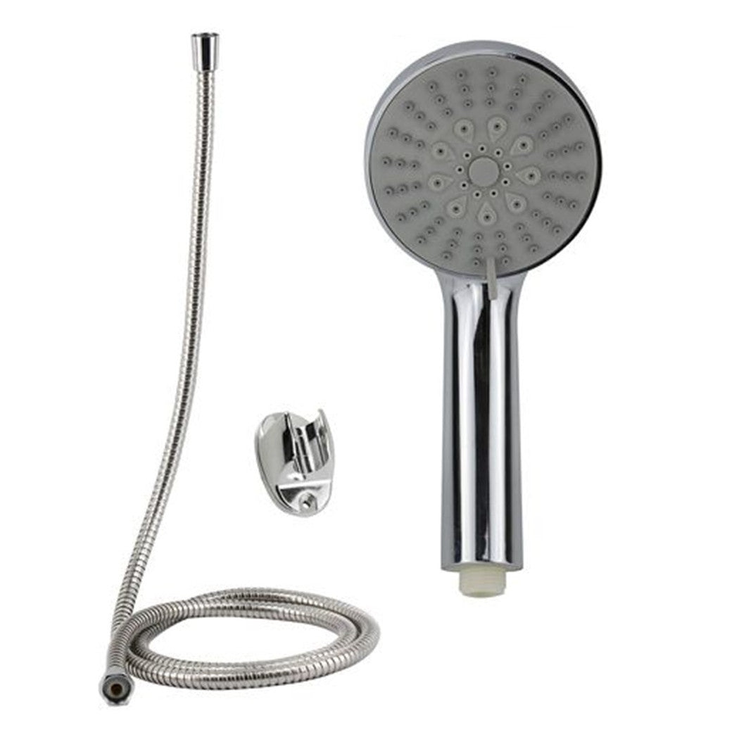 Trade Shop - Kit Doccetta Bagno Doccino Tondo Soffione Doccia Con Laccio 1,8mt Staffa 69043 -