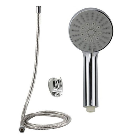Trade Shop - Kit Doccetta Bagno Doccino Tondo Soffione Doccia Con Laccio 1,8mt Staffa 69043 -