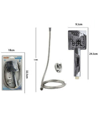 Kit Doccetta Doccino Quadrato Soffione Doccia Bagno Laccio 1,8 Mt Staffa 69304         