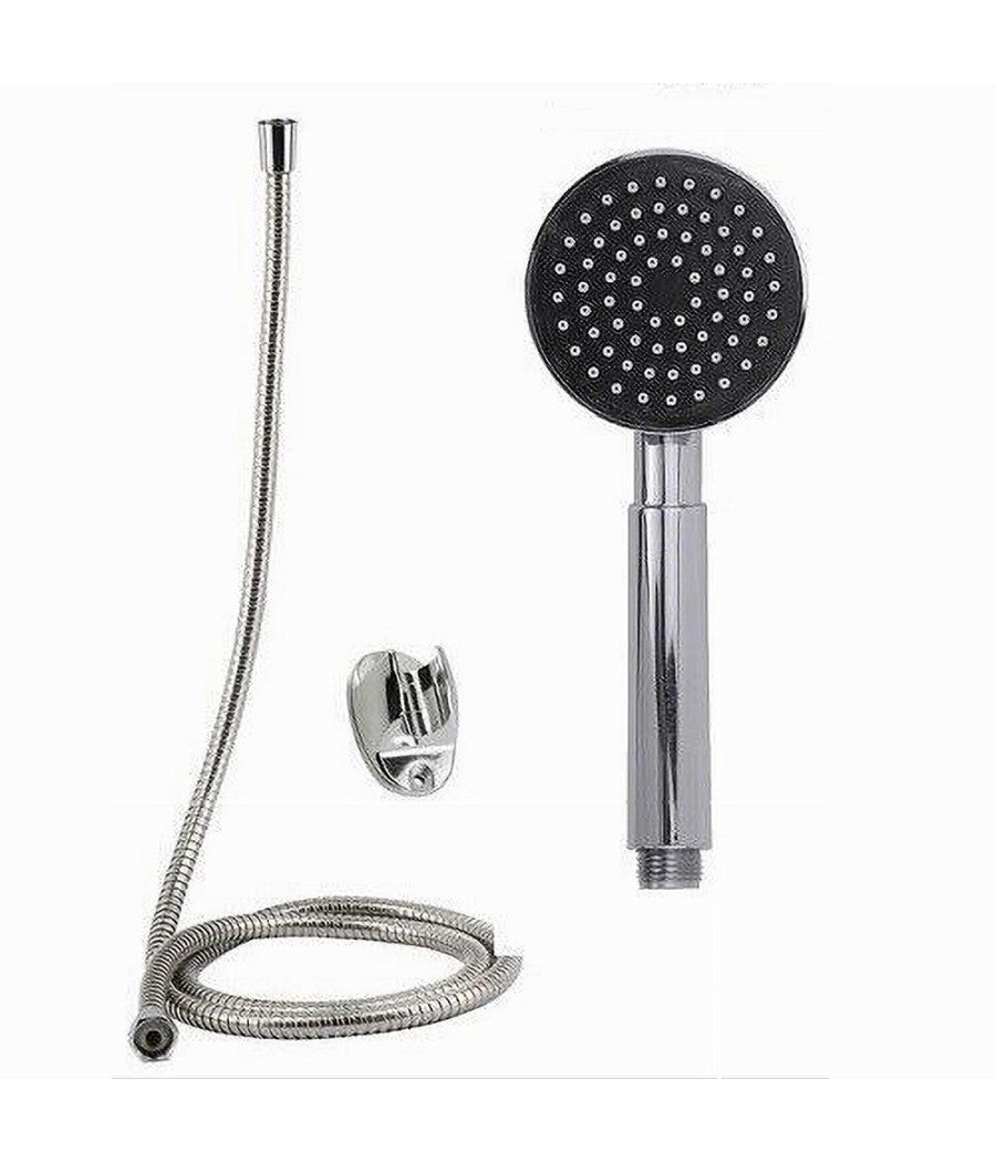 Kit Doccetta Doccino Rotondo Soffione Bagno Doccia Con Laccio 1,8mt Staffa 69296         