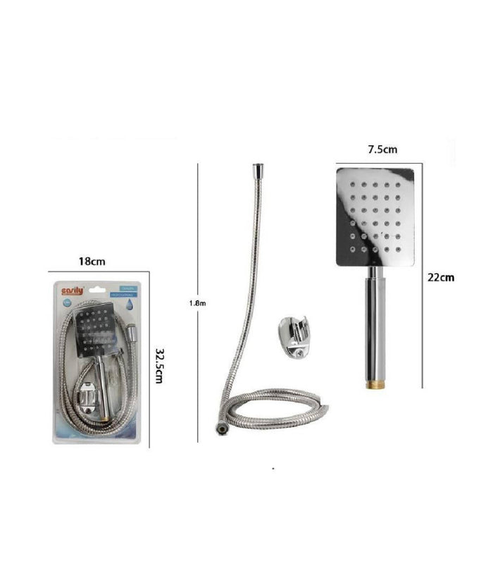 Kit Doccetta Doccino Soffione Bagno Doccia Rettangolare Laccio 1,8mt 69336 Staffa         