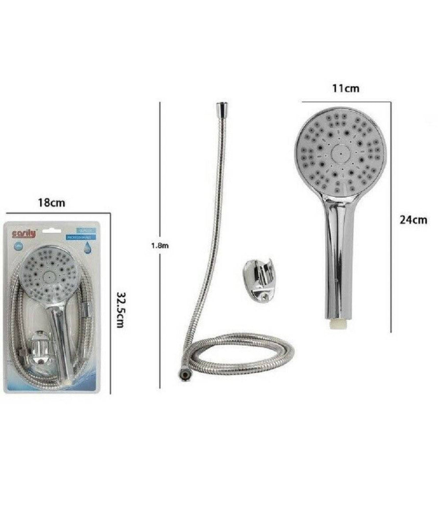 Kit Doccetta Doccino Soffione Bagno Doccia Tonda Con Laccio 1,8 Mt Staffa 69316         