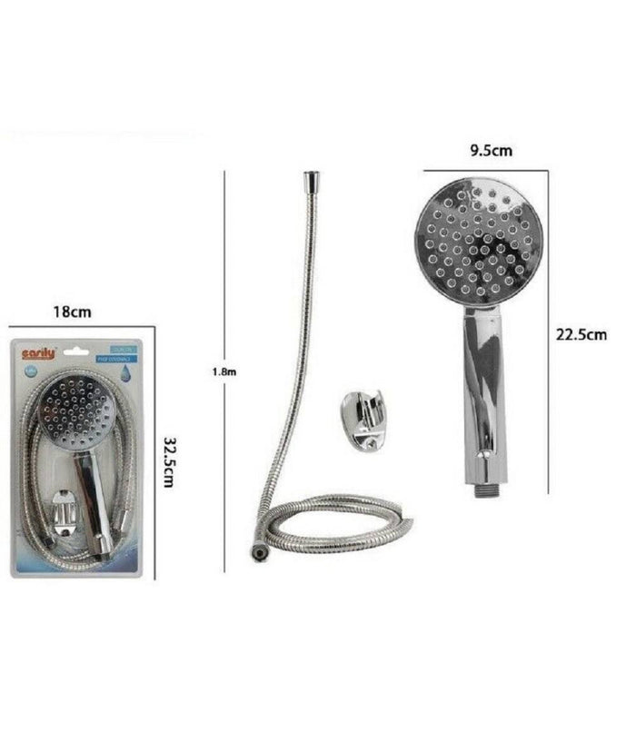 Kit Doccetta Doccino Soffione Bagno Doccia Tondo Con Laccio 1,8 Mt Staffa 69320         