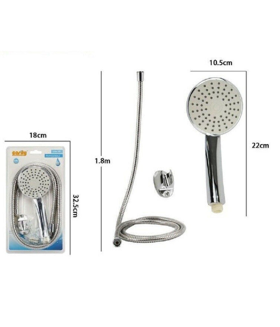 Kit Doccetta Doccino Soffione Doccia Bagno Con Laccio 1,8 Metri Staffa 59165         