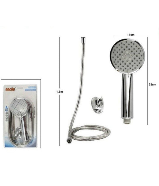 Trade Shop - Kit Doccetta Doccino Soffione Doccia Bagno Con Laccio 1,8 Metri Staffa 69067 -
