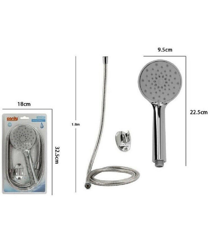 Kit Doccetta Doccino Soffione Doccia Bagno Rotondo Con Laccio 1,8mt Staffa 69348         