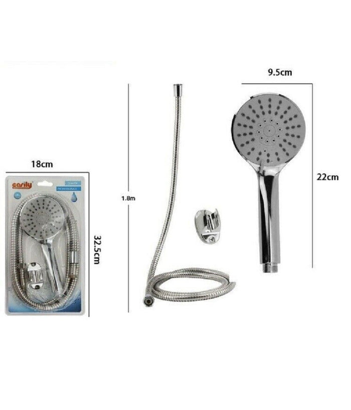 Kit Doccetta Doccino Soffione Doccia Bagno Tondo Con Laccio 1,8 Mt Staffa 69322         