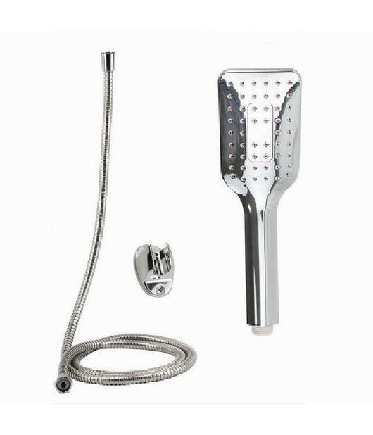 Kit Doccetta Doccino Soffione Rettangolare Doccia Bagno 59231 Laccio 1,8mt Staffa         