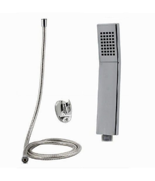 Kit Doccetta Doccino Soffione Rettangolare Doccia Bagno 69088 Laccio 1,8mt Staffa         