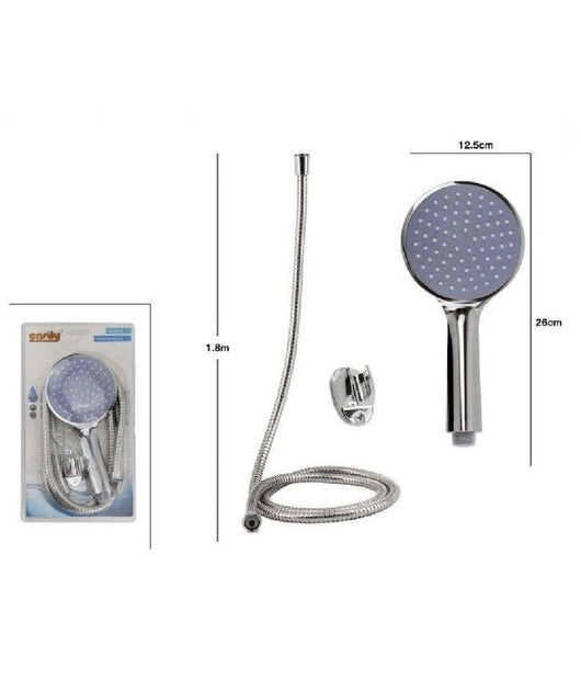 Kit Doccetta Doccino Soffione Tondo Doccia Bagno Con Laccio 1,8 Mt Staffa 69096         