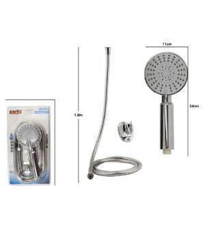 Kit Doccetta Doccino Tondo Soffione Doccia Con Laccio 1,8 Mt Staffa Bagno 69071         