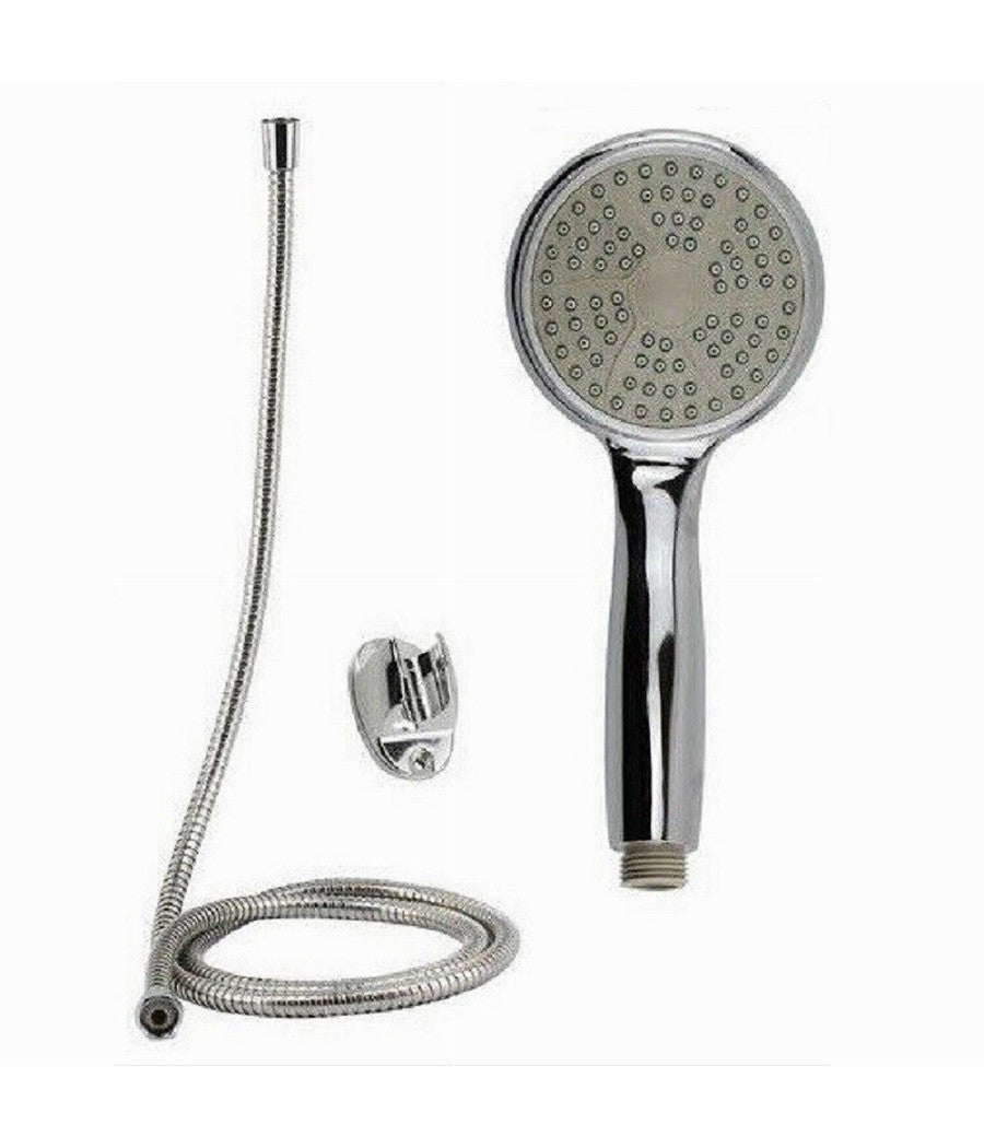 Kit Doccetta Doccino Tondo Soffione Doccia Con Laccio 1,8mt Staffa 69061 Bagno         