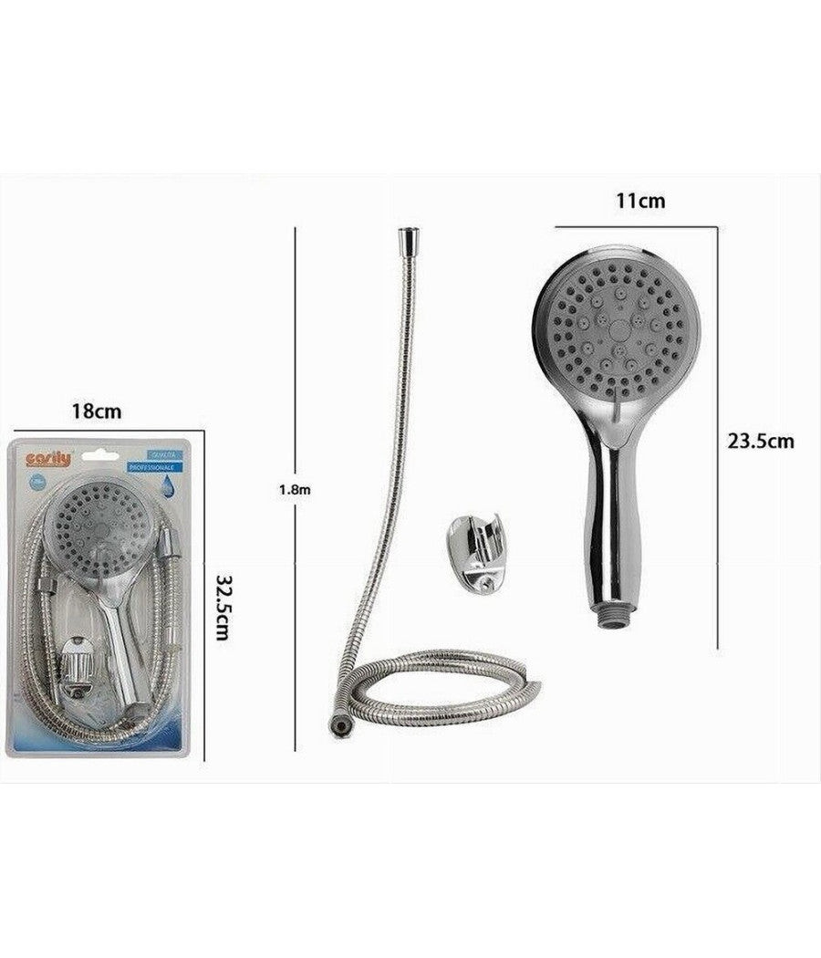 Kit Doccetta Multigetto Doccino Soffione Doccia Bagno Laccio 1,8 Mt Staffa 69326         