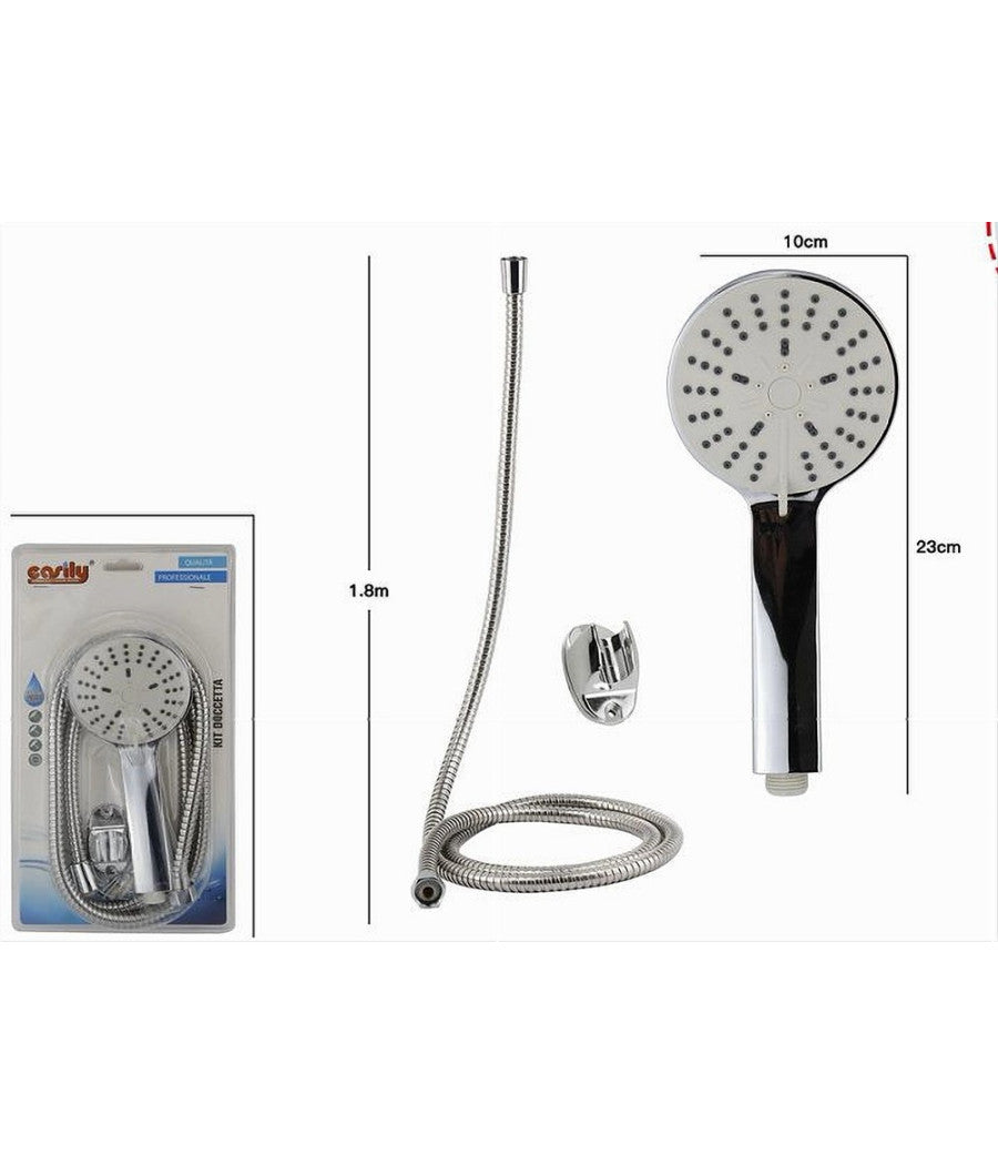 Kit Doccetta Multigetto Doccino Soffione Doccia Laccio 1,8 Mt Staffa Bagno 69047         
