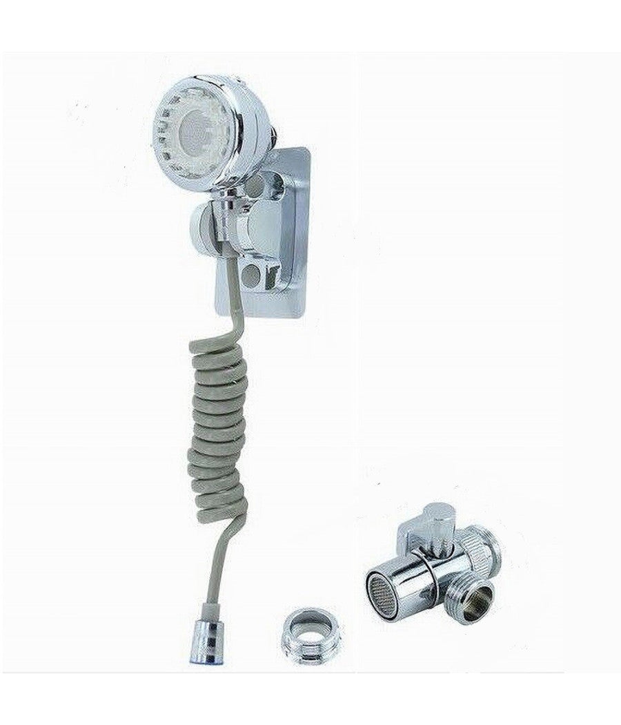 Kit Doccetta Per Lavandino Soffione Bagno Con Supporto Staffa Deviatore Laccio 87499         