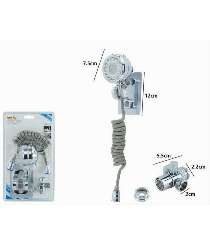 Kit Doccetta Per Lavandino Soffione Bagno Con Supporto Staffa Deviatore Laccio 87499         