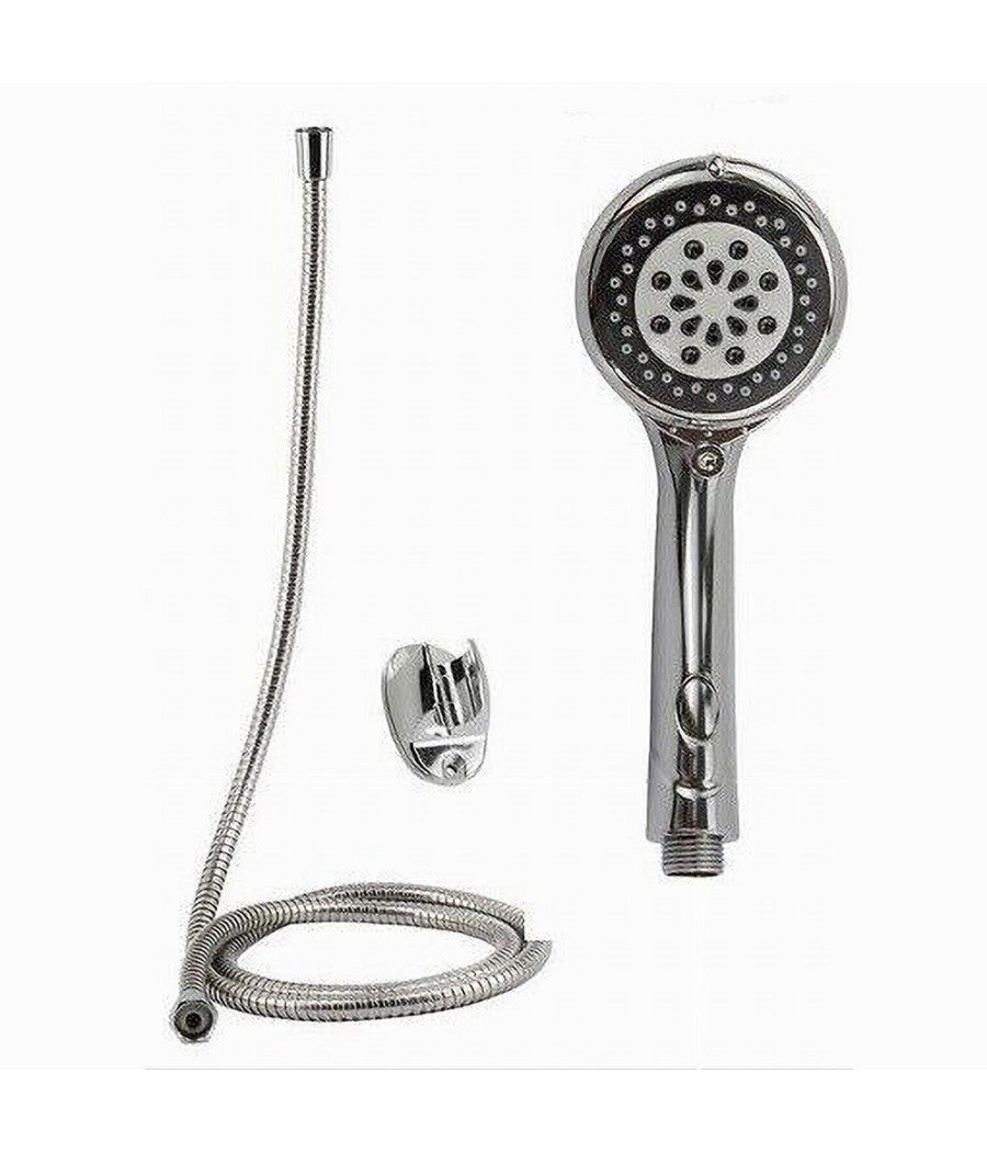 Kit Doccetta Rotonda Doccino Soffione Doccia Con Laccio 1,8mt Staffa Bagno 69300         