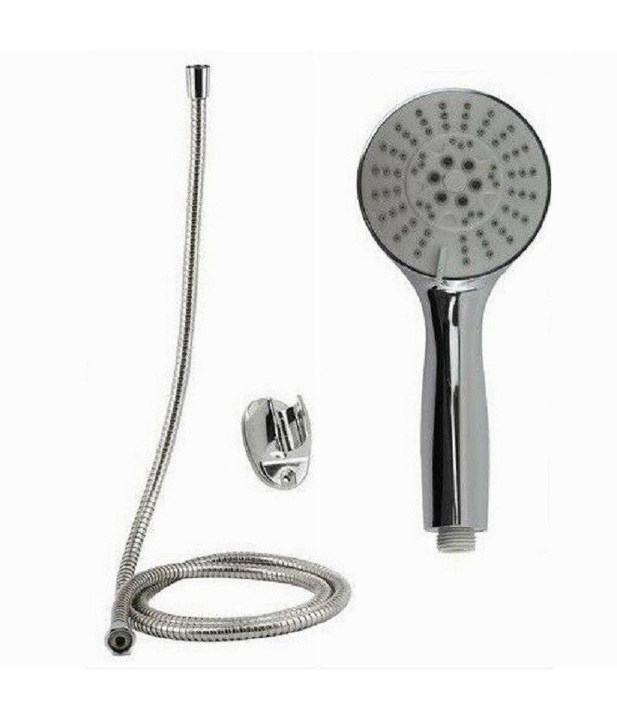 Kit Doccetta Tonda Bagno Doccino Soffione Doccia Con Laccio 1,8mt Staffa 69106         
