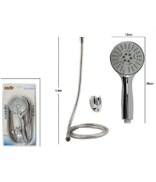Kit Doccetta Tonda Bagno Doccino Soffione Doccia Con Laccio 1,8mt Staffa 69106         