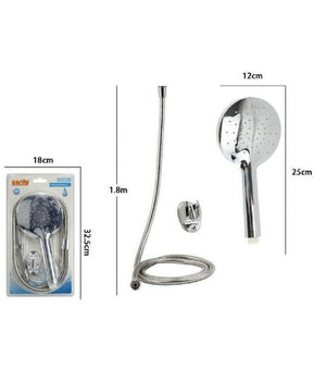 Kit Doccetta Tonda Doccino Soffione Doccia Con Laccio 1,8 Mt Staffa Bagno 59228         