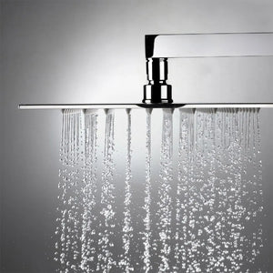 Kit doccia braccio 40 cm e soffione quadrato 40x40 cm cromato lucido