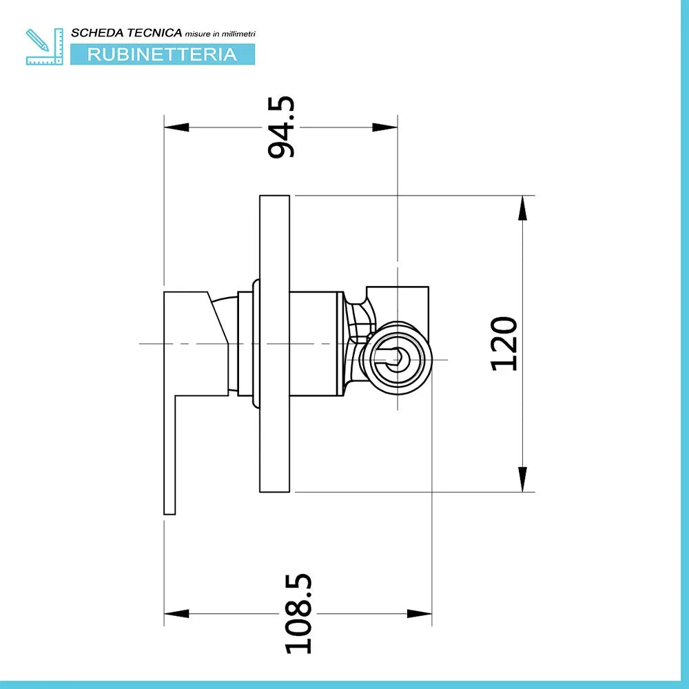 Kit doccia con miscelatore a incasso Kubo braccio doccia e soffione