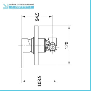Kit doccia con miscelatore a incasso Kubo braccio doccia e soffione