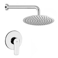 Kit doccia incasso con soffione 20 tondo slim in acciaio  Punta+