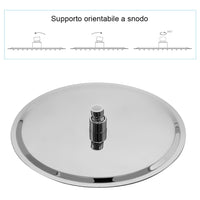 Kit doccia incasso con soffione 20 tondo slim in acciaio  Punta+