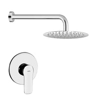 Kit doccia incasso con soffione tondo in acciaio inox  Punta+