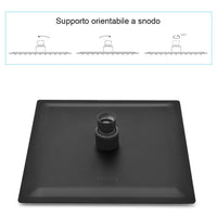 Kit doccia nero opaco completo di soffione quadrato 25x25 cm e miscelatore incasso