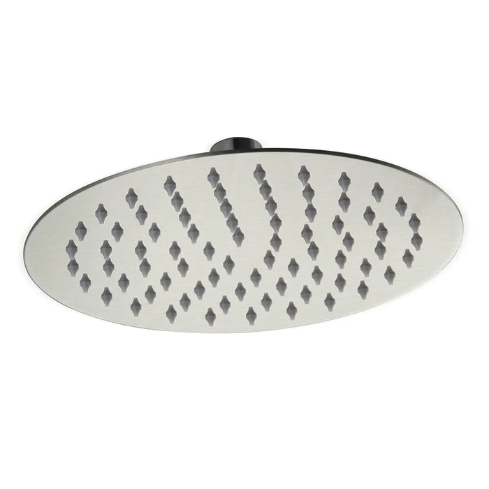 Kit doccia satinato con braccio 35 e soffione 25 in acciaio inox Gemini