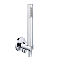 Set doccia completo tondo cromo - Miscelatore, braccio, soffione 20cm e doccino