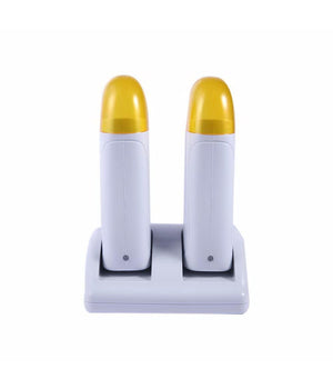Kit Doppio Scaldacera Rullo + Ricarica Base Per Strisce Depilatorie Cera Ceretta         