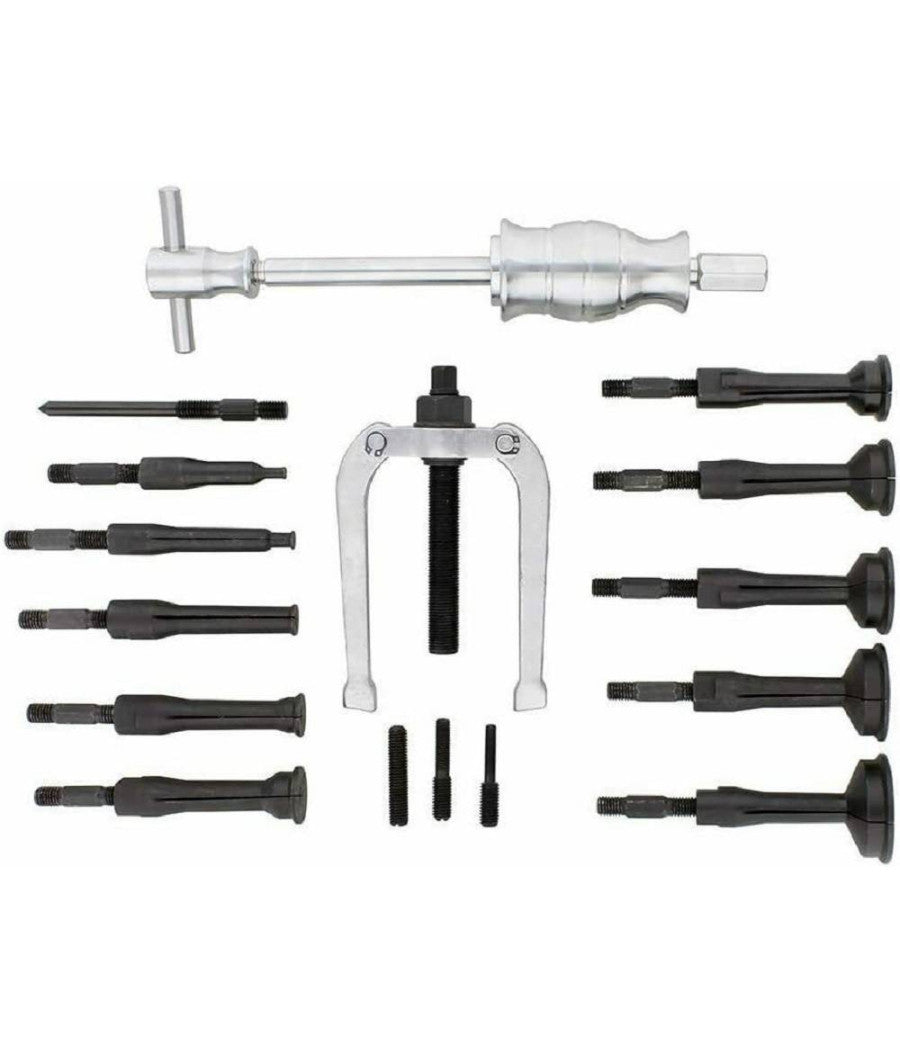 Kit Estrattore Per Cuscinetti Interni Martello Scorrevole Set Rimozione 16 Pezzi         