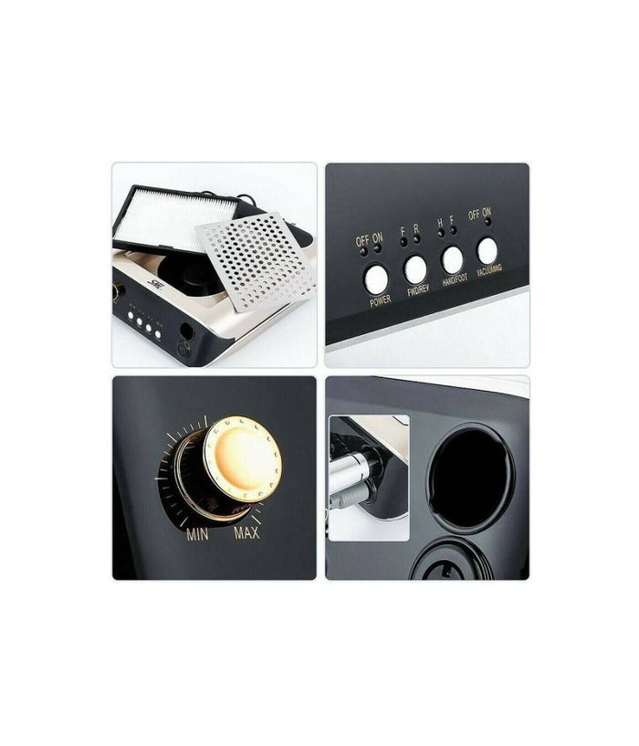 Kit Fresa Unghie M2 Aspiratore Da Tavolo 68w Manicure Pedicure Nail Art Estetica         