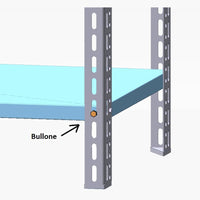 Kit Grima 40 Bulloni e 40 Dadi M8 per Montaggio Scaffalature Kapp