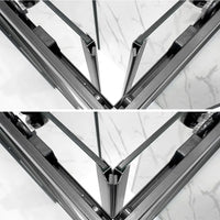 Kit guarnizioni magnetiche nero opaco 200 cm per box doccia 5-6 mm