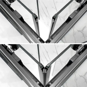 Kit guarnizioni magnetiche nero opaco 200 cm per box doccia 5-6 mm