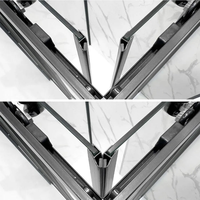 Kit guarnizioni magnetiche nero opaco 200 cm per box doccia 5-6 mm