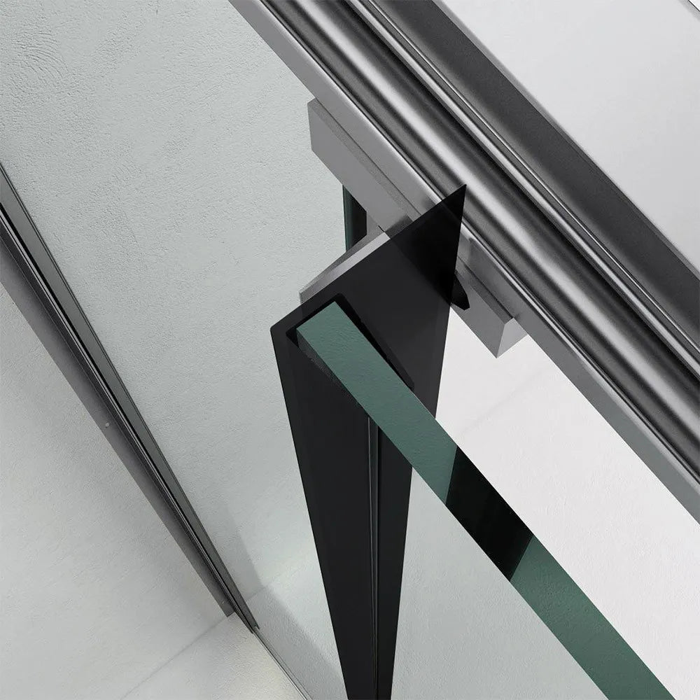 Kit guarnizioni salvagoccia nero opaco 200 cm per box doccia 5-6 mm