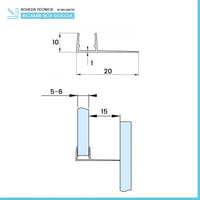 Kit guarnizioni salvagoccia trasparenti 200 cm per box doccia 5-6 mm