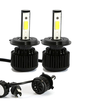 Kit H4 Lampade A Led Cree Full Led 2600 Lumen 6000k Digitale 12v 24v 24w Auto         