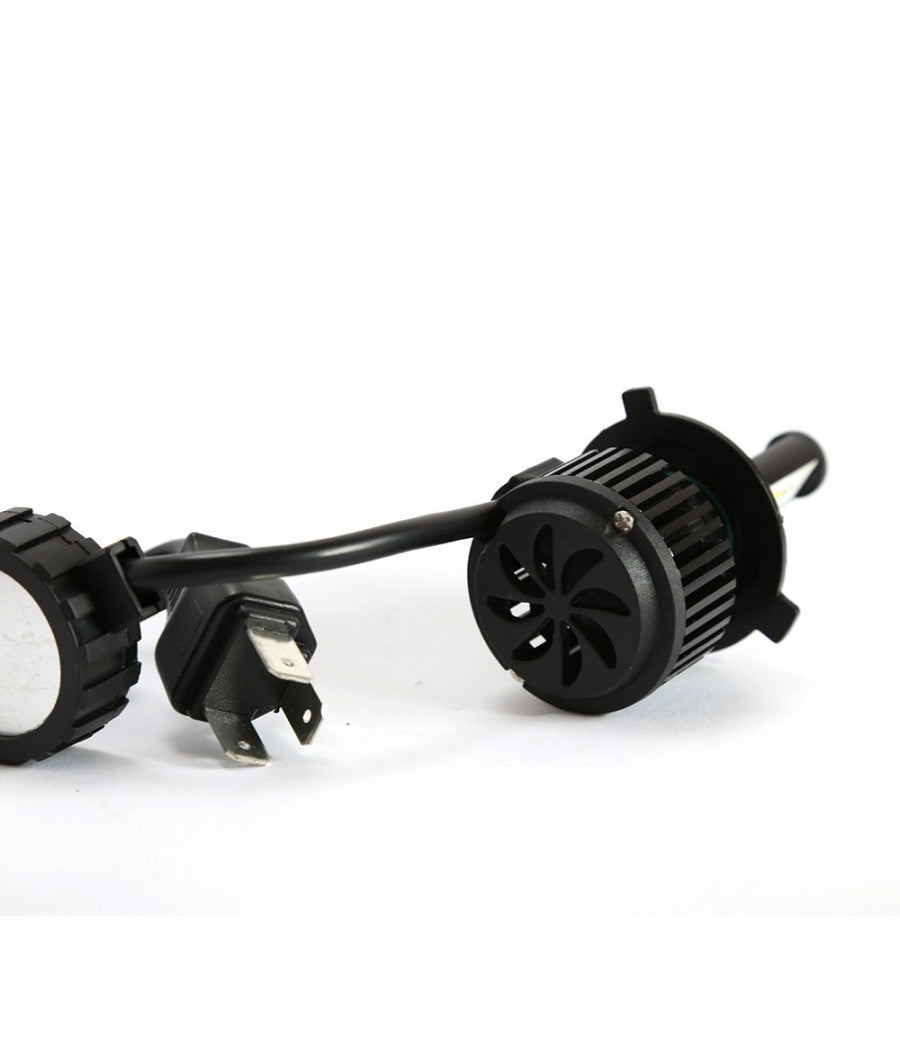 Kit H4 Lampade A Led Cree Full Led 2600 Lumen 6000k Digitale 12v 24v 24w Auto         