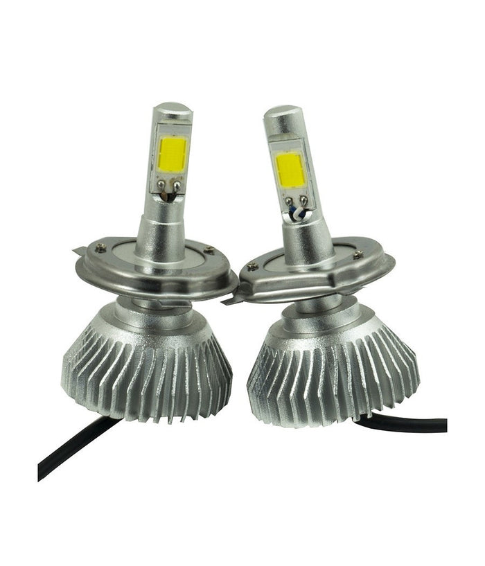 Kit H4 Lampade A Led Cree Full Led 2800 Lumen 6000k 20w Led Driver Luce Bianca         